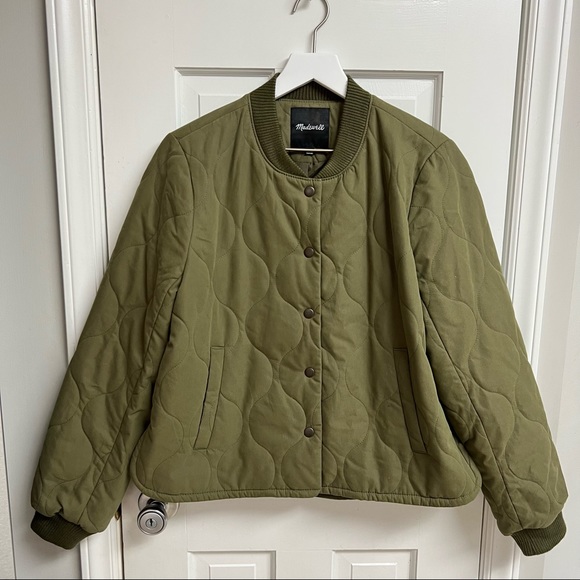 Madewell Jackets & Blazers - Madewell Quilted Military Jacket Surplus Green NWOT